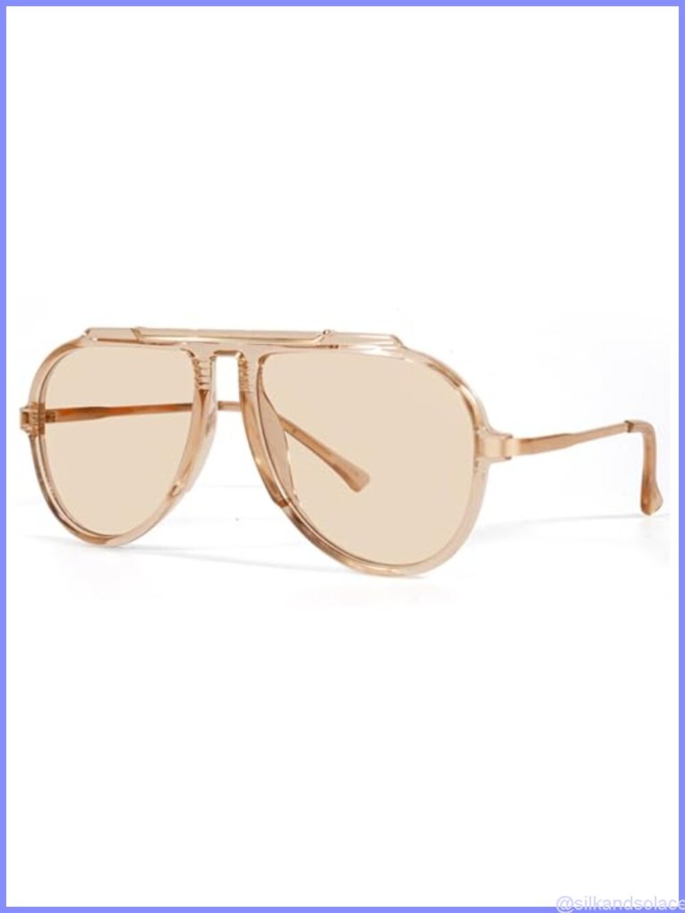 Oversized Aviator Sunglasses Retro 70s Shield Full Frame UV Protection Unisex